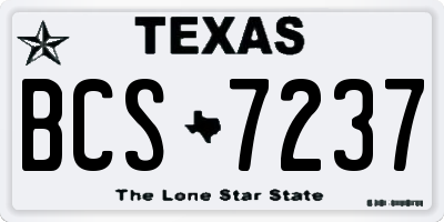 TX license plate BCS7237