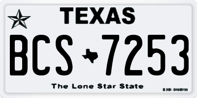 TX license plate BCS7253