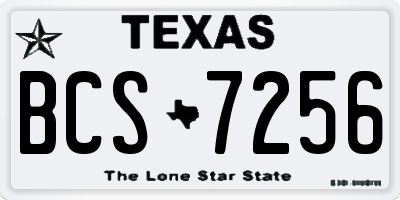 TX license plate BCS7256
