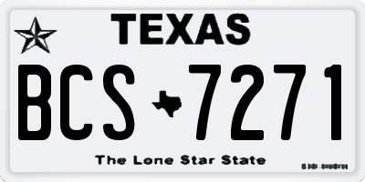 TX license plate BCS7271
