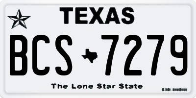 TX license plate BCS7279