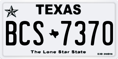 TX license plate BCS7370