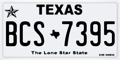 TX license plate BCS7395