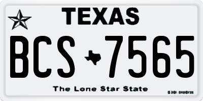 TX license plate BCS7565