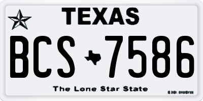 TX license plate BCS7586