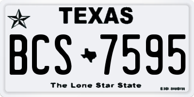 TX license plate BCS7595