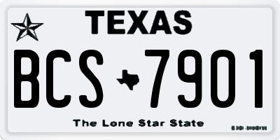 TX license plate BCS7901