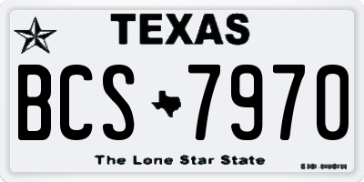 TX license plate BCS7970