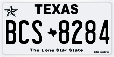 TX license plate BCS8284