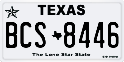 TX license plate BCS8446