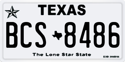 TX license plate BCS8486