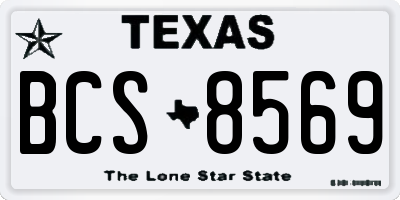 TX license plate BCS8569