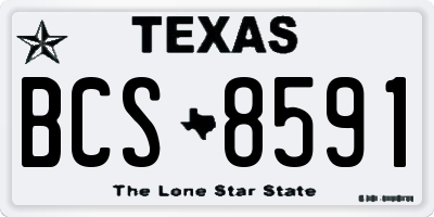 TX license plate BCS8591