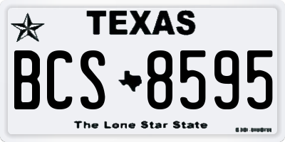 TX license plate BCS8595