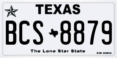 TX license plate BCS8879