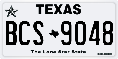 TX license plate BCS9048