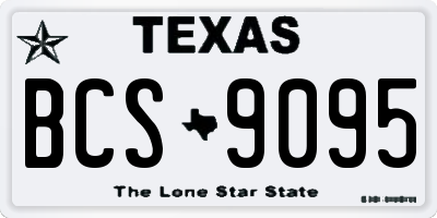 TX license plate BCS9095