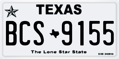 TX license plate BCS9155