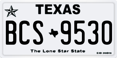 TX license plate BCS9530