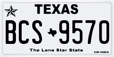 TX license plate BCS9570