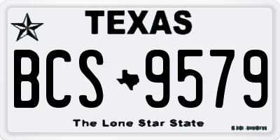TX license plate BCS9579