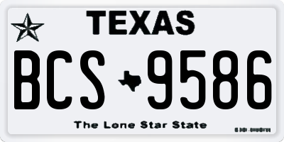 TX license plate BCS9586