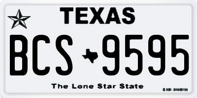 TX license plate BCS9595