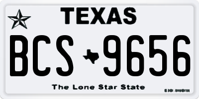 TX license plate BCS9656