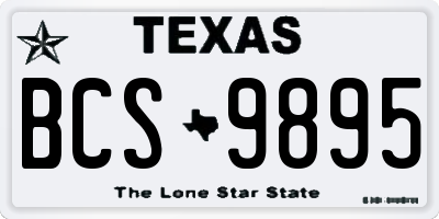 TX license plate BCS9895