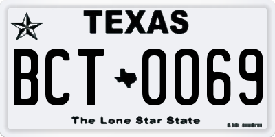 TX license plate BCT0069