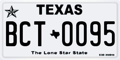 TX license plate BCT0095