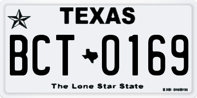 TX license plate BCT0169