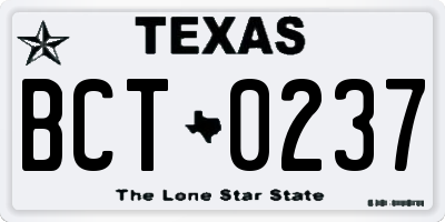 TX license plate BCT0237