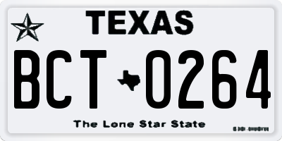 TX license plate BCT0264