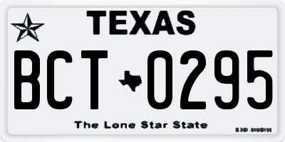 TX license plate BCT0295