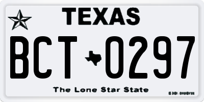 TX license plate BCT0297