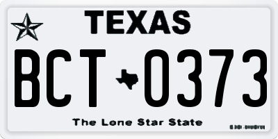 TX license plate BCT0373