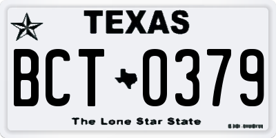 TX license plate BCT0379