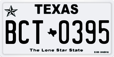 TX license plate BCT0395