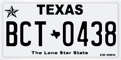 TX license plate BCT0438