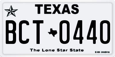 TX license plate BCT0440
