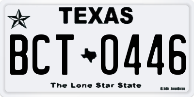 TX license plate BCT0446