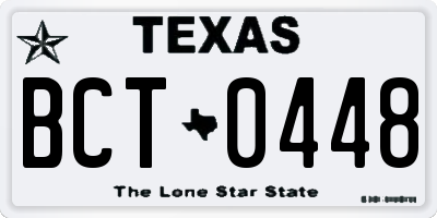 TX license plate BCT0448