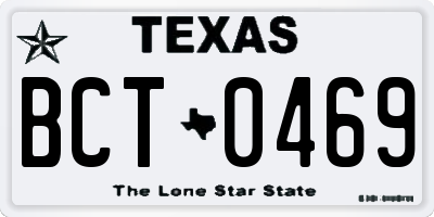 TX license plate BCT0469