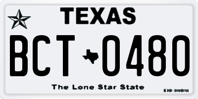 TX license plate BCT0480