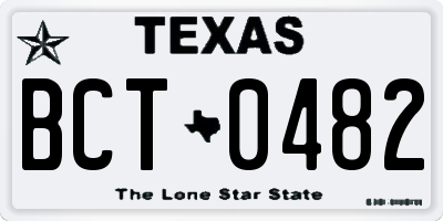 TX license plate BCT0482