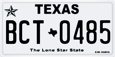 TX license plate BCT0485