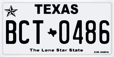 TX license plate BCT0486