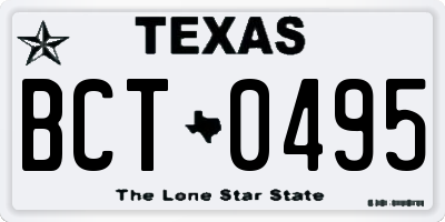 TX license plate BCT0495