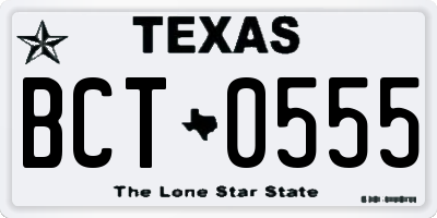 TX license plate BCT0555